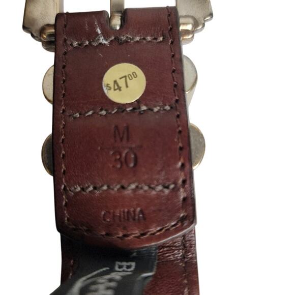 Brighton Belt Bundle Women's Sz M Brown Leather Silver Hardware Woven Textured - Picture 9 of 15